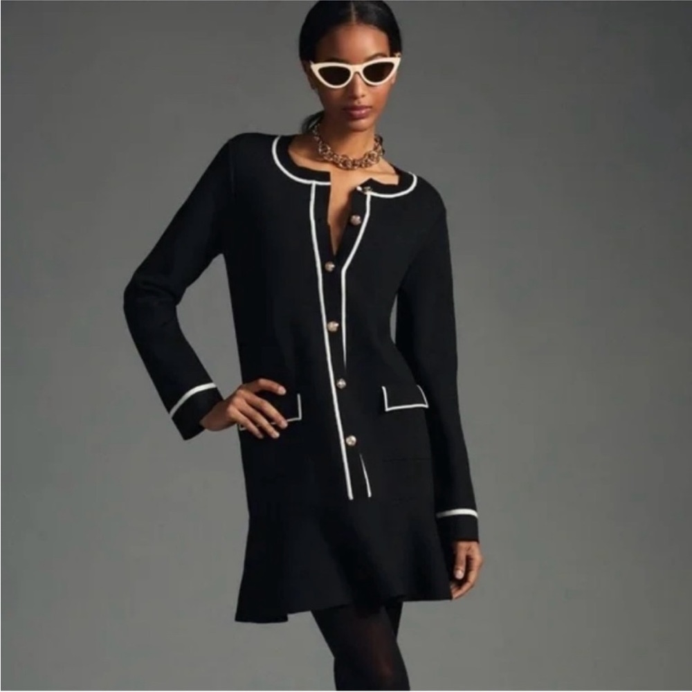 Anthropologie shift dress endless rose button up